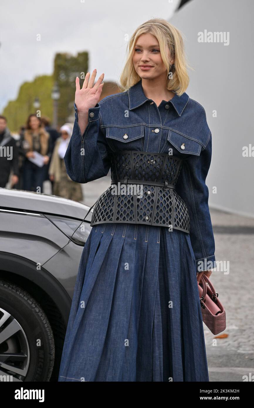 Elsa Hosk arriving at the Dior show during Paris Fashion Week in Paris, France on September 27, 2022. Photo by Julien Reynaud/APS-Medias/ABACAPRESS.COM Stock Photo