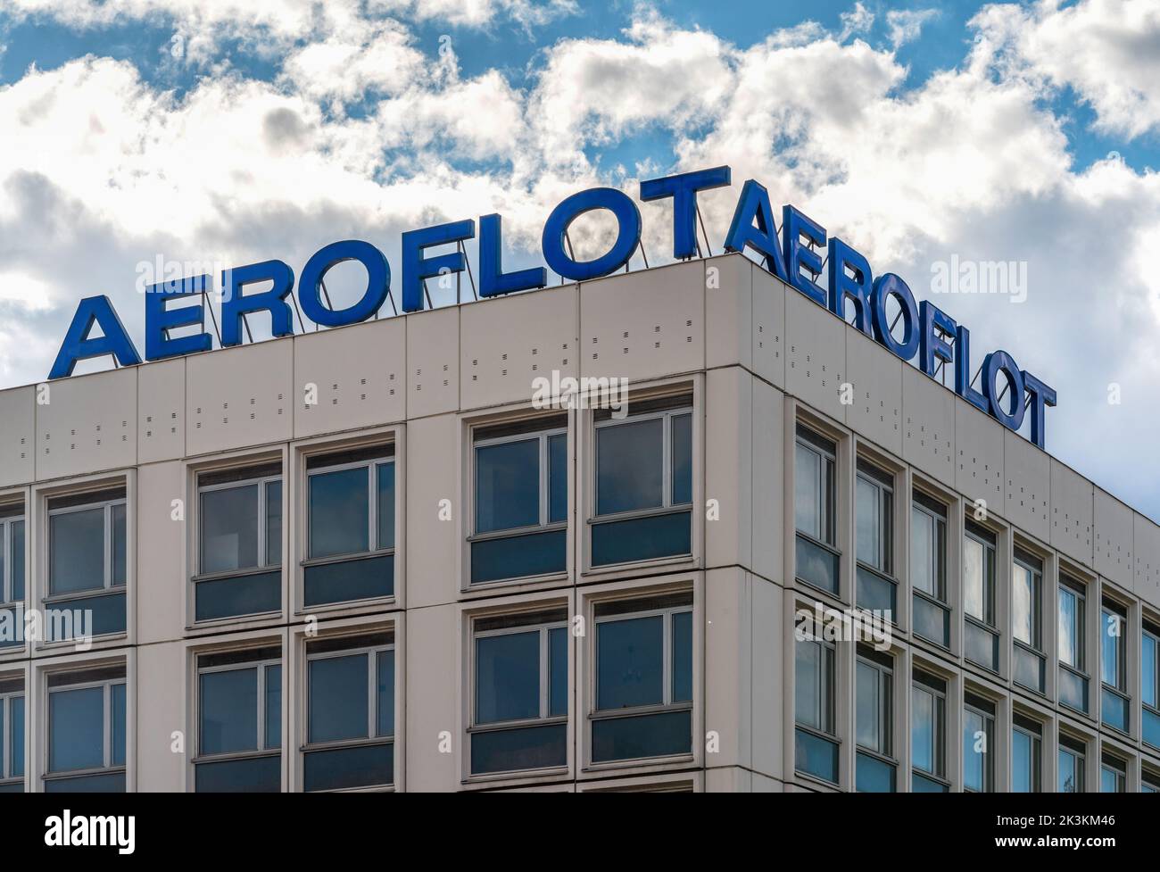 Aeroflot Russian airline offices along Unter den Linded in Berlin, Germany, Europe Stock Photo