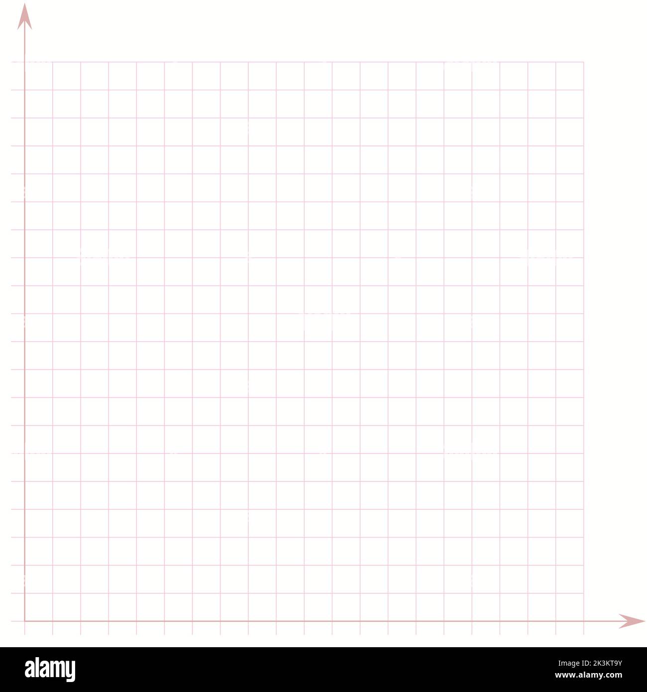 Grid paper. Mathematical graph. Cartesian coordinate system with xaxis