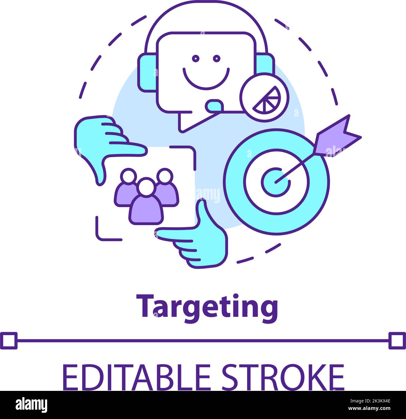Targeting concept icon Stock Vector Image & Art - Alamy