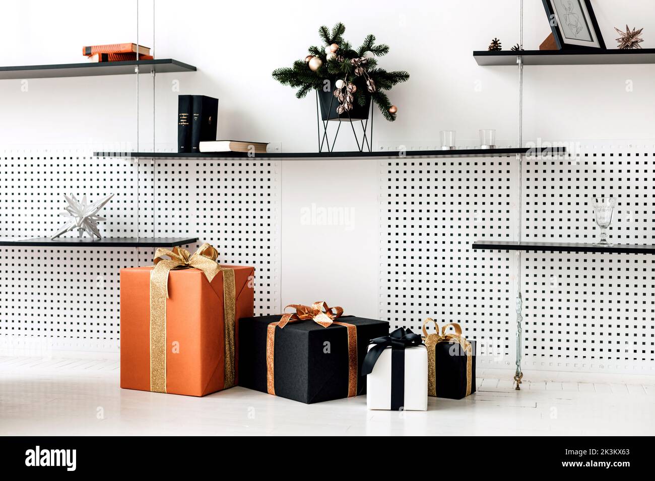 Gift boxes in beautiful paper. Boxing Day Stock Photo Alamy