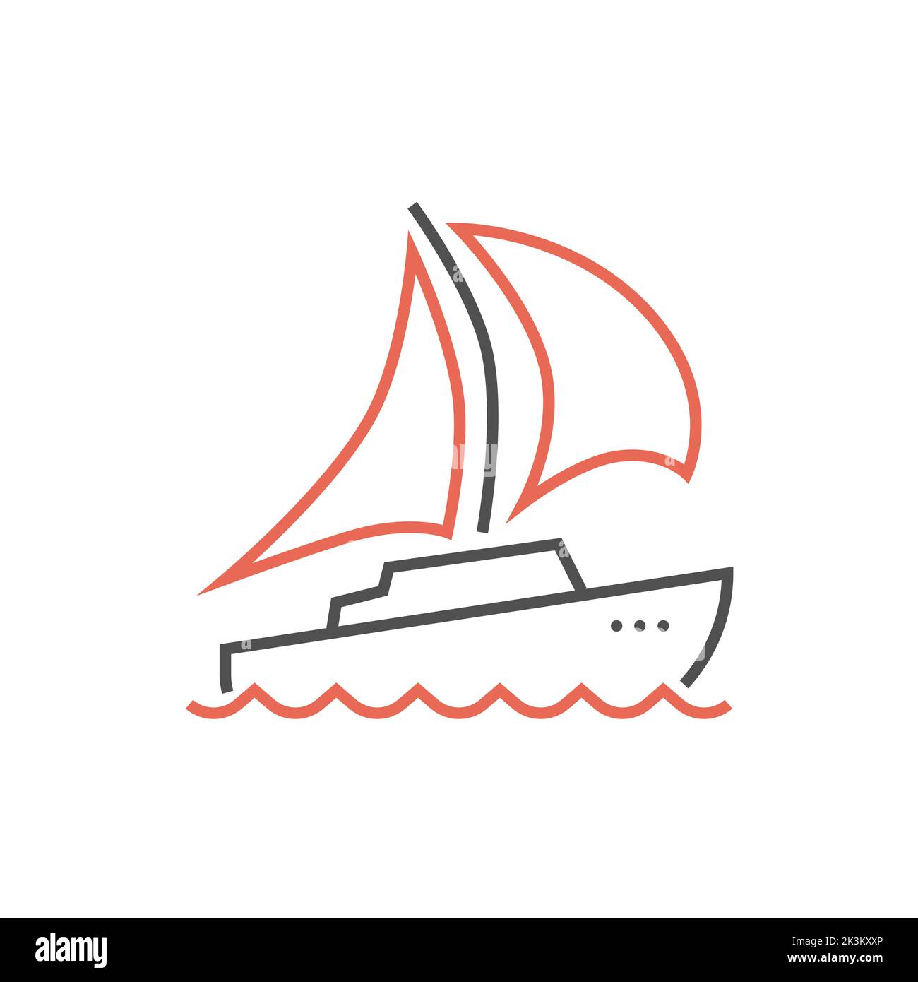 Yacht Related Vector Line Icon Stock Vector Image & Art - Alamy