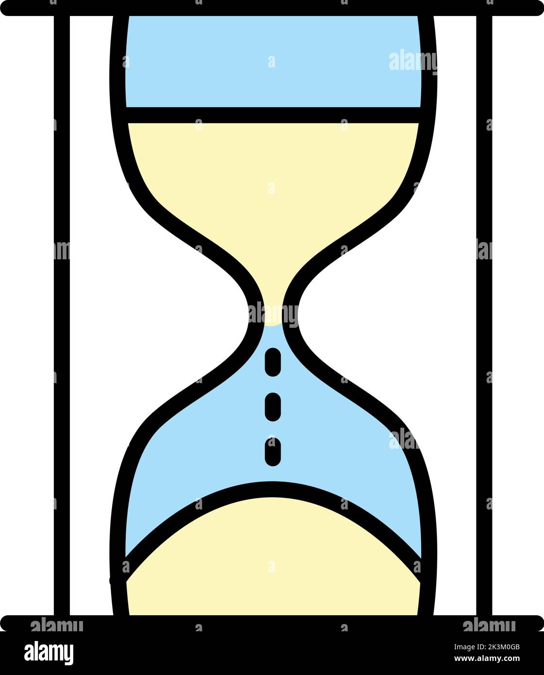 Hourglass vector sand clock icon isolated on white Stock Vector Image ...