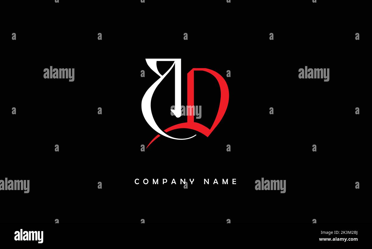 BD, DB Abstract Letters Logo Monogram Stock Vector