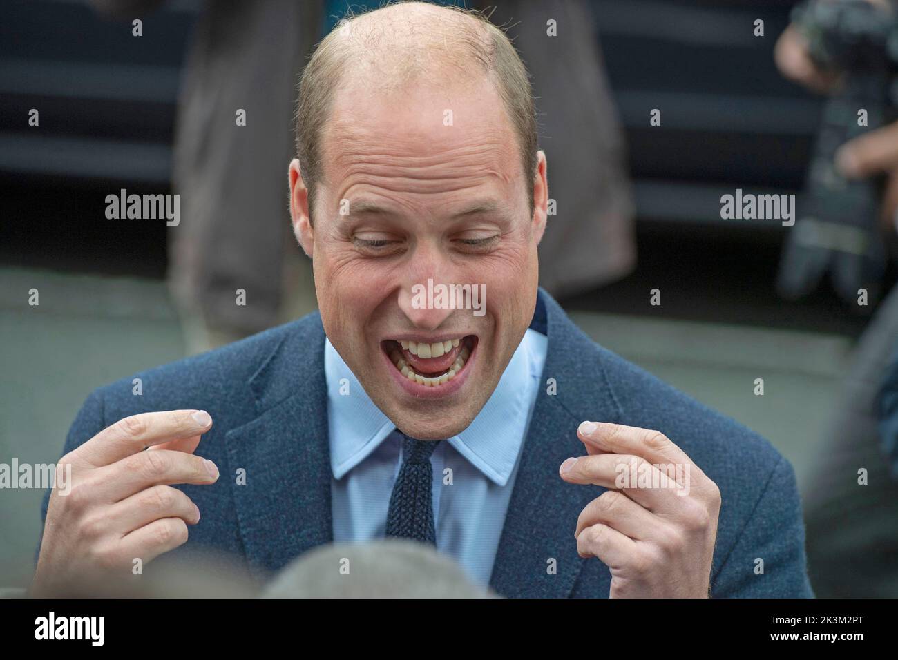 Swansea, UK. 27th Sep, 2022. Prince William and Catherine Princess of Wales during their visit to Swansea this afternoon. The royal pair visited St Thomas church in Swansea which supports people in the local area and across Swansea. Credit: Phil Rees/Alamy Live News Stock Photo