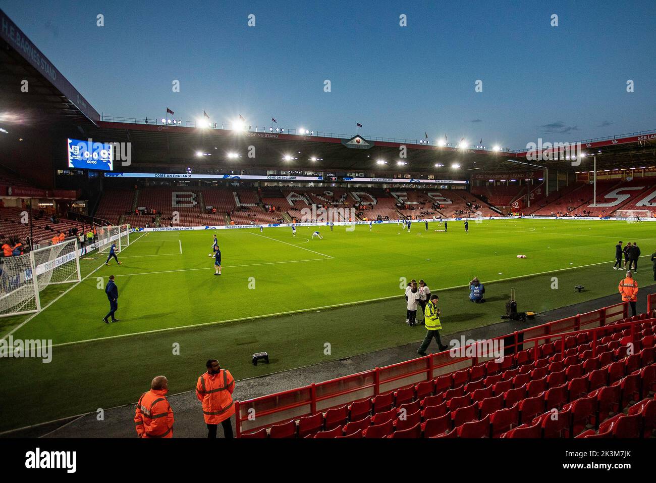 Sheffield, UK. 27th Sep, 2022. ***General Stadium view during the International Friendly match between England U-21 and Germany U-21 at Bramall Lane, Sheffield, England on 27 September 2022. Photo by Simon Hall. Editorial use only, license required for commercial use. No use in betting, games or a single club/league/player publications. Credit: UK Sports Pics Ltd/Alamy Live News Stock Photo