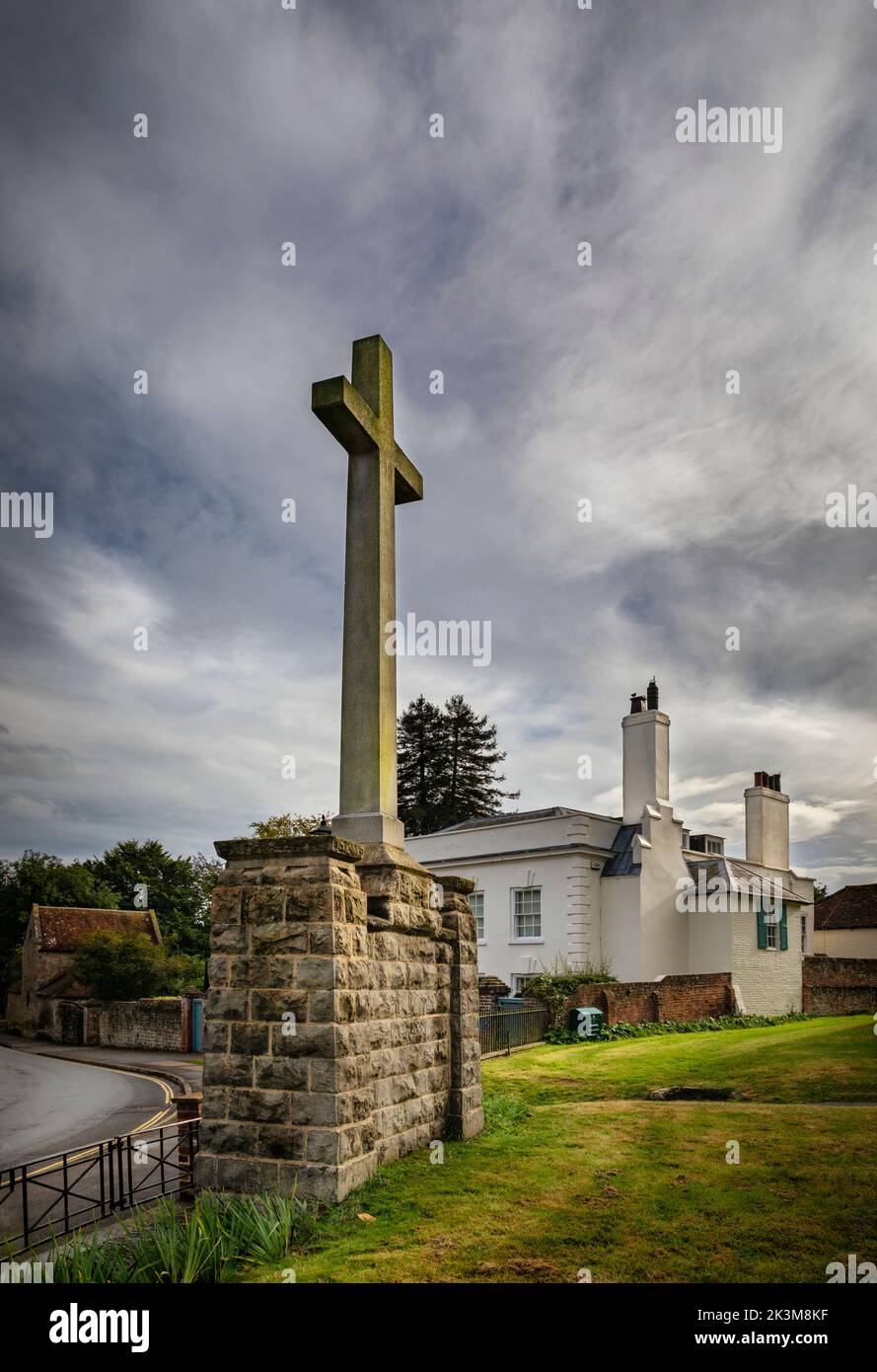 west malling,  a market town in the Tonbridge and Malling district of Kent, England. The Beatles' Magical Mystery Tour was filmed around here in1967. Stock Photo