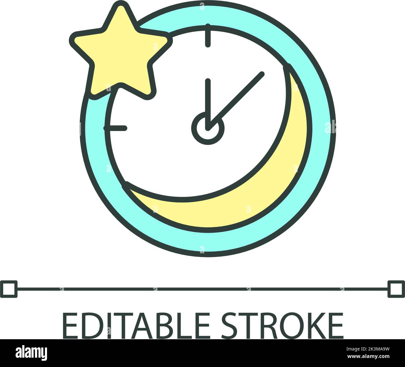 Nighttime RGB color icon Stock Vector