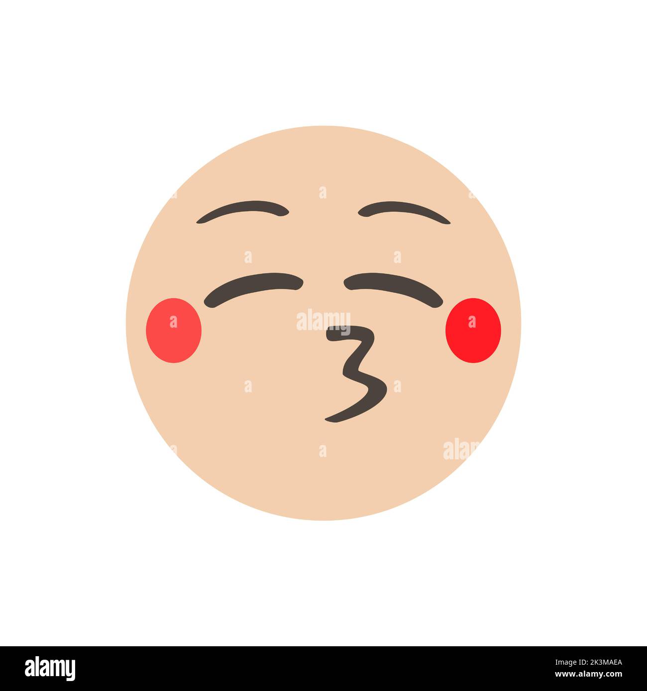 Kissing closed eyes. 3D stylized vector icon. realistic emoticon. Isolated 3D. for emoticon characters design collection. for app Stock Vector