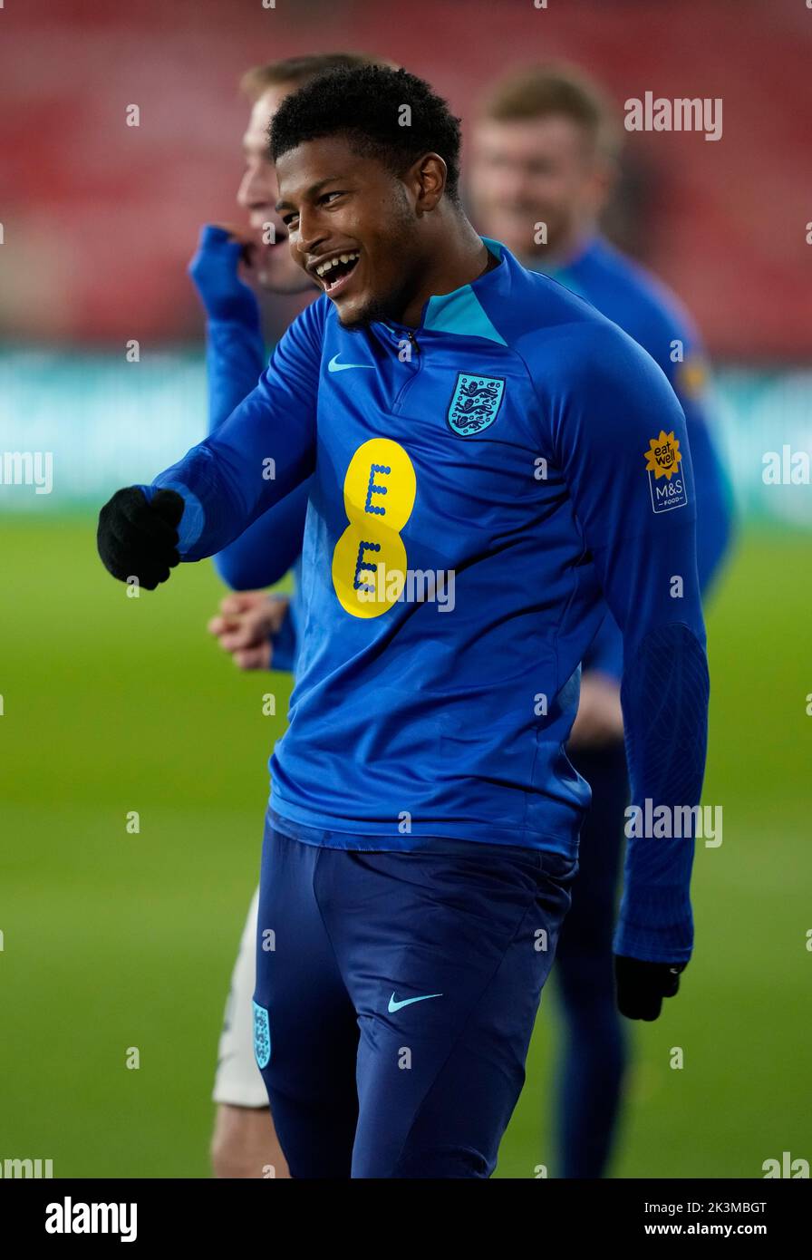Sheffield, England, 27th September 2022. Rhian Brewster of England