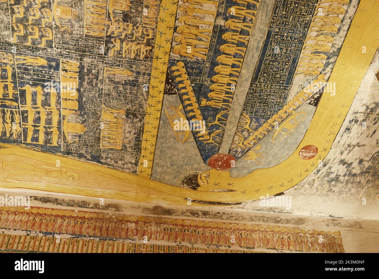 The Colorful Tomb of Ramesses VI in Luxor Stock Photo
