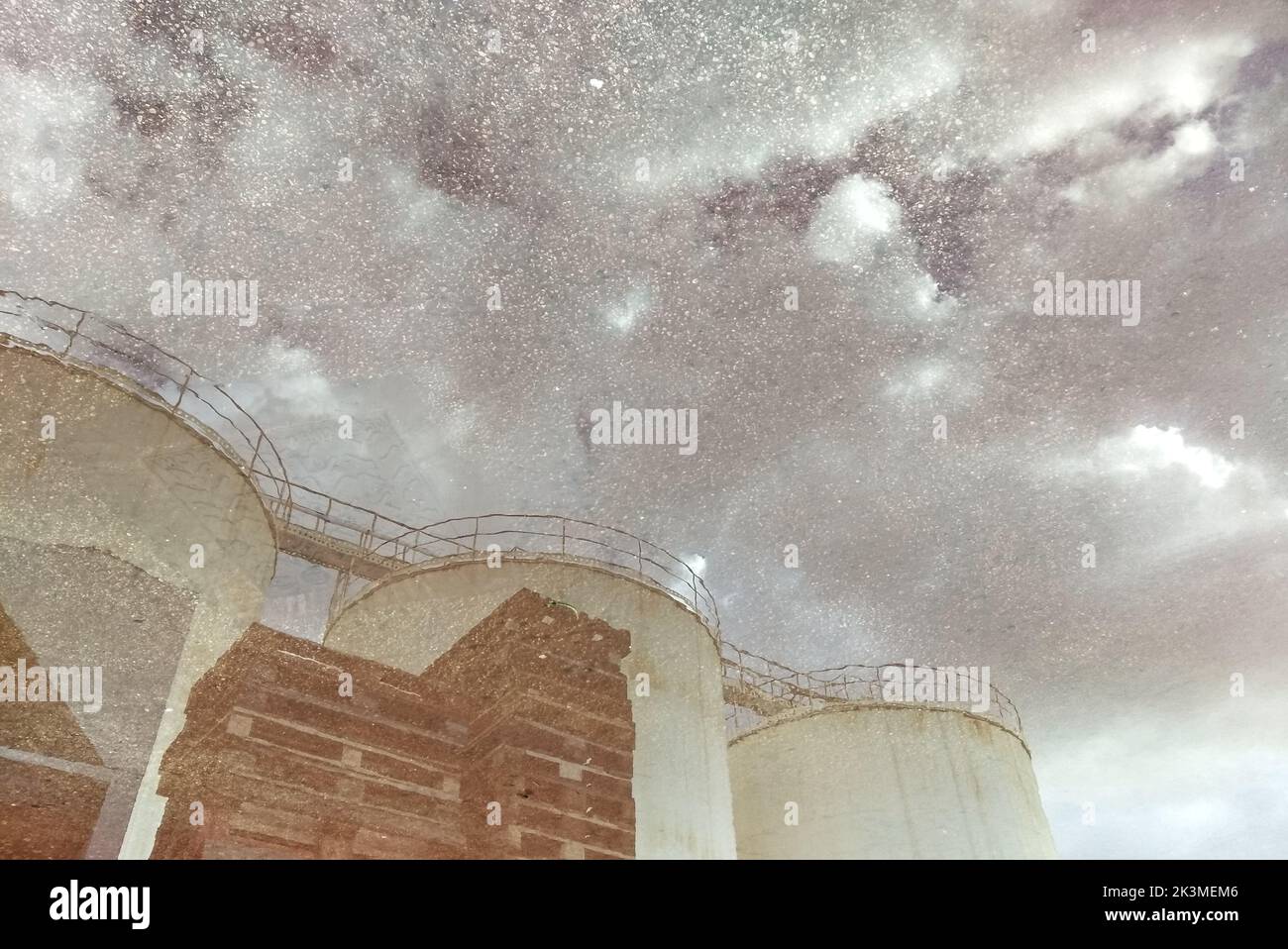 An abandoned building under a starry sky Stock Photo - Alamy