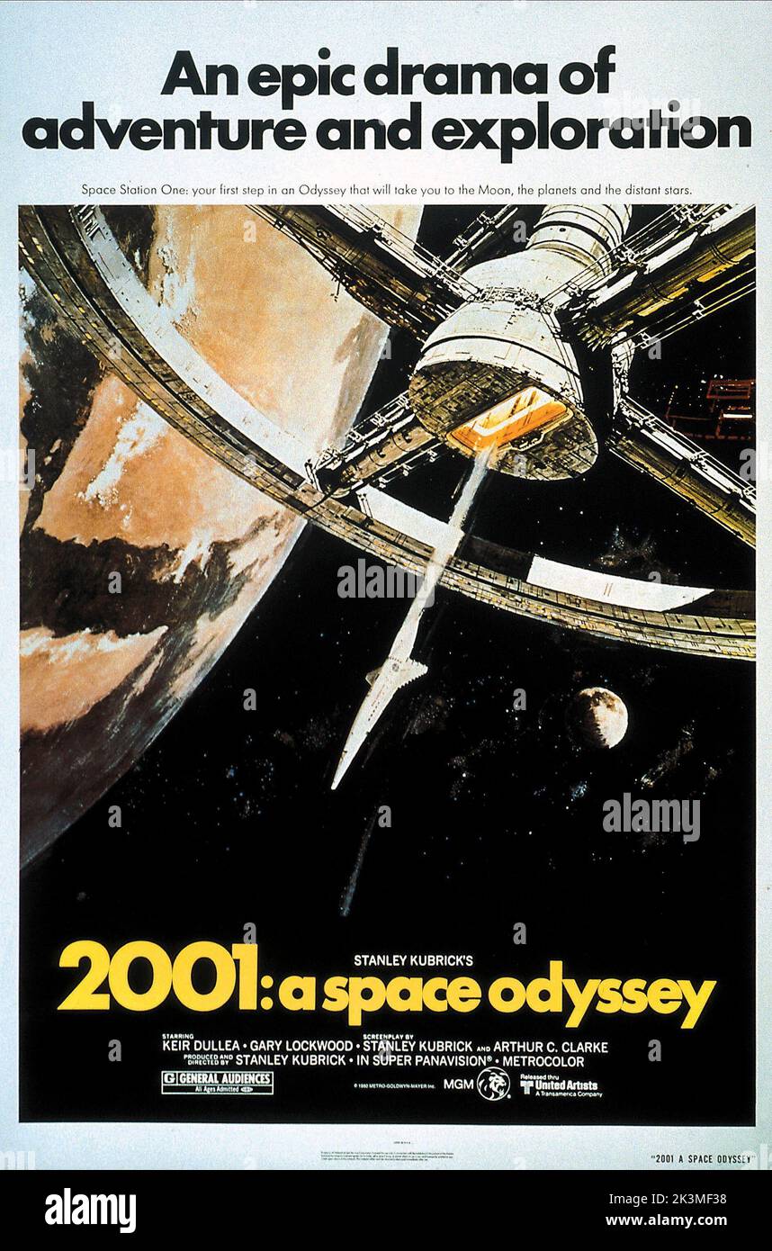 2001: A Space Odyssey 1968. 2001: A Space Odyssey Movie Poster. 2001 A Space Odyssey Stock Photo