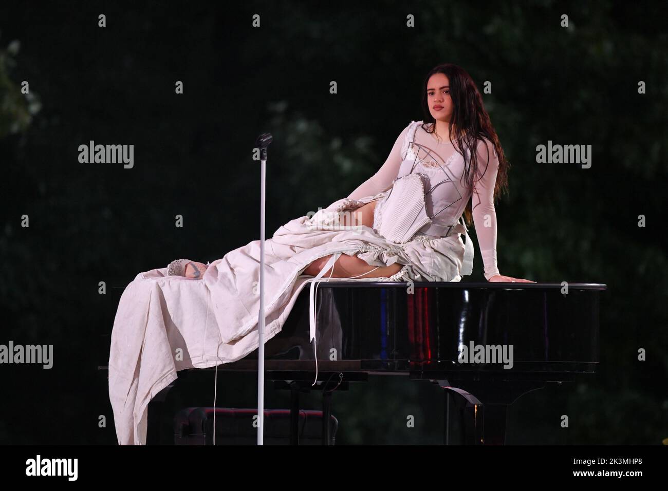 Rosalía at the 2022 Global Citizen Festival in Central Park on September 24, 2022 in New York City. Stock Photo