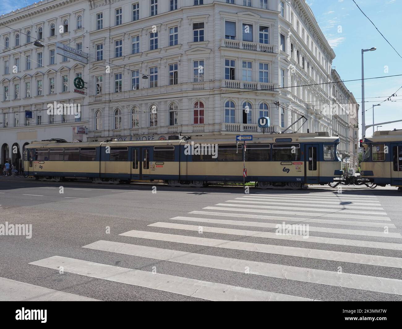 VIENNA, AUSTRIA - CIRCA SEPTEMBER 2022: Tramway public transport Stock Photo
