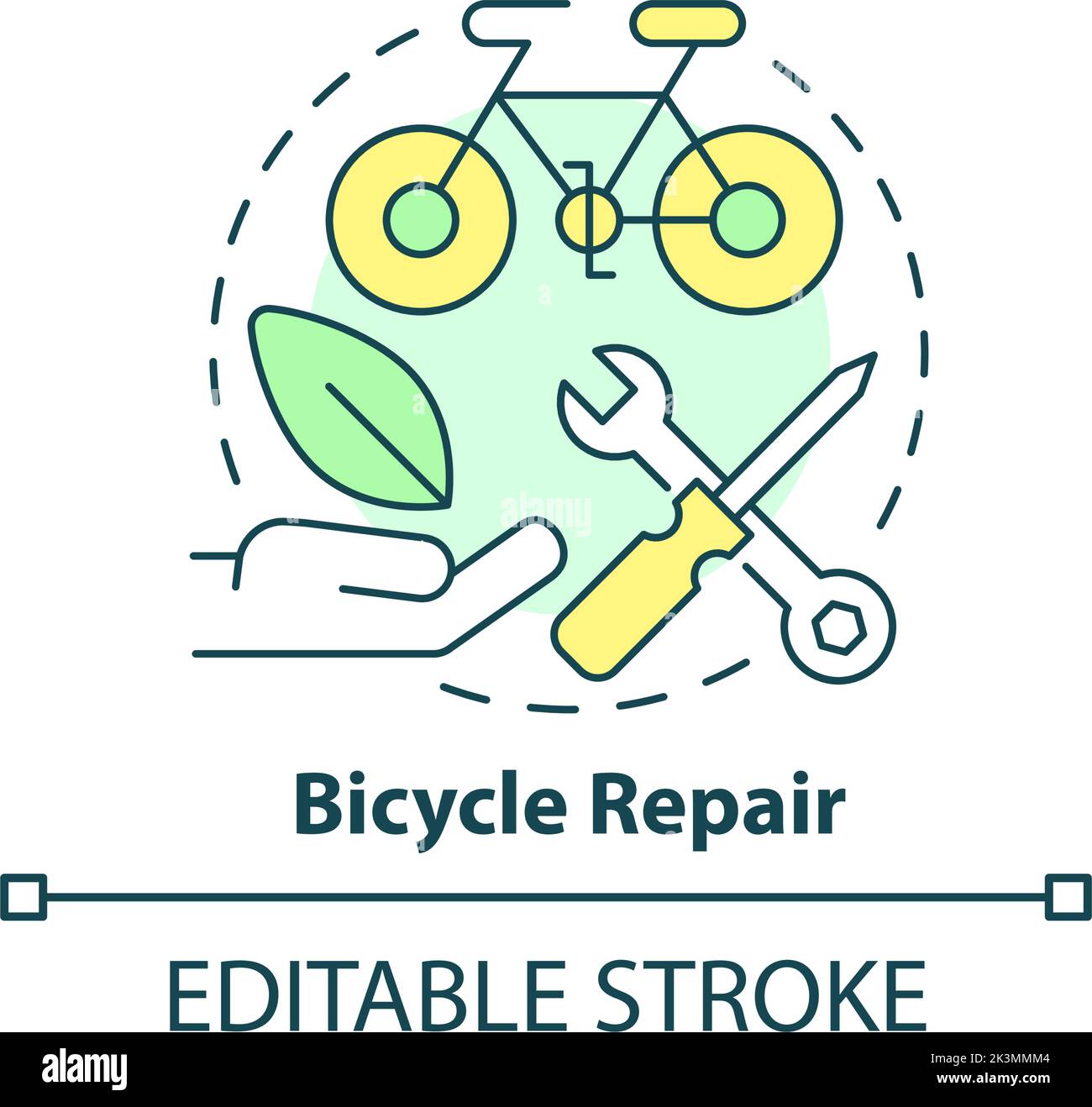 Bicycle repair concept icon Stock Vector Image & Art Alamy