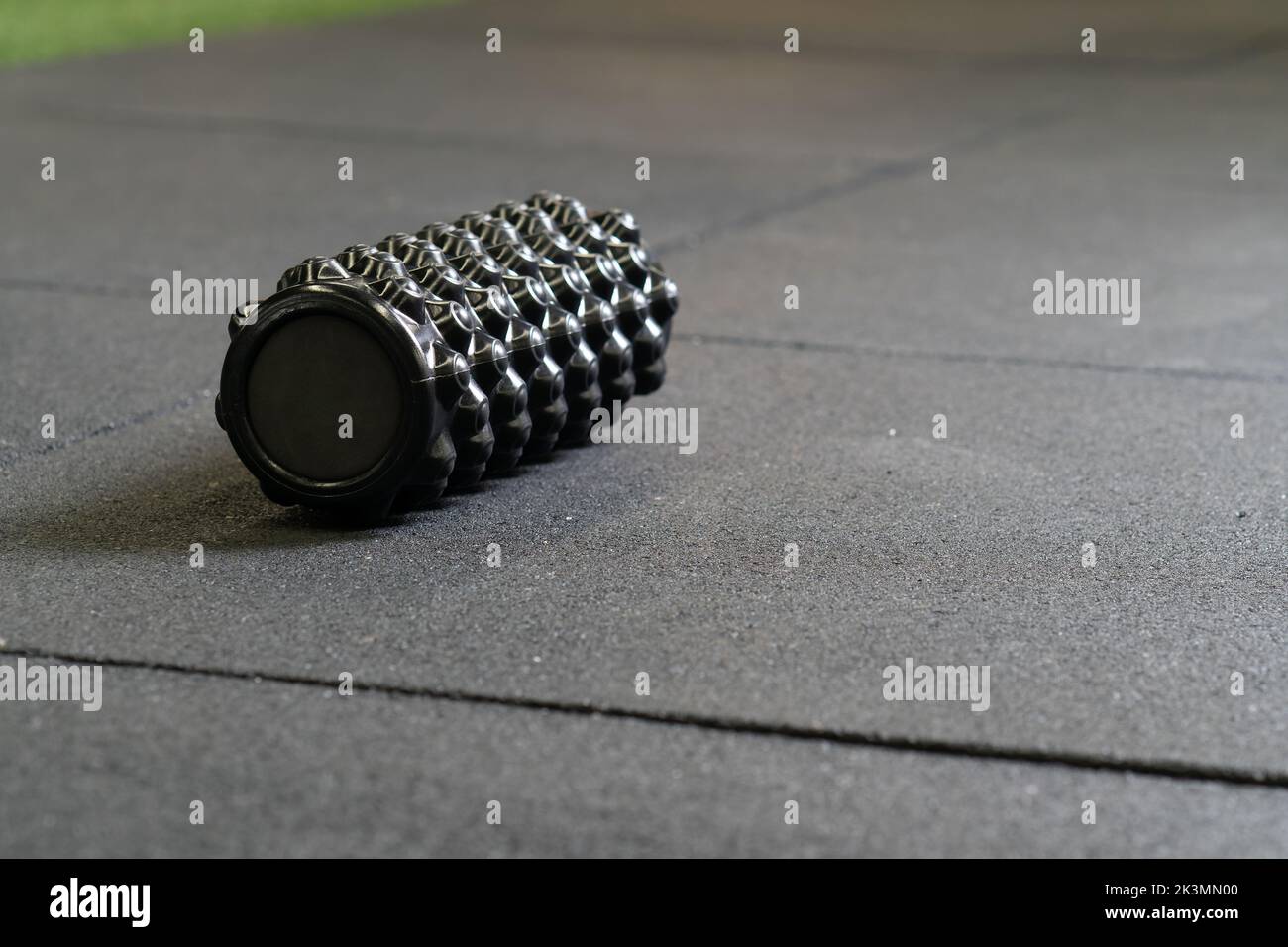 Black roller athletic foam massage exercise sport fitness training