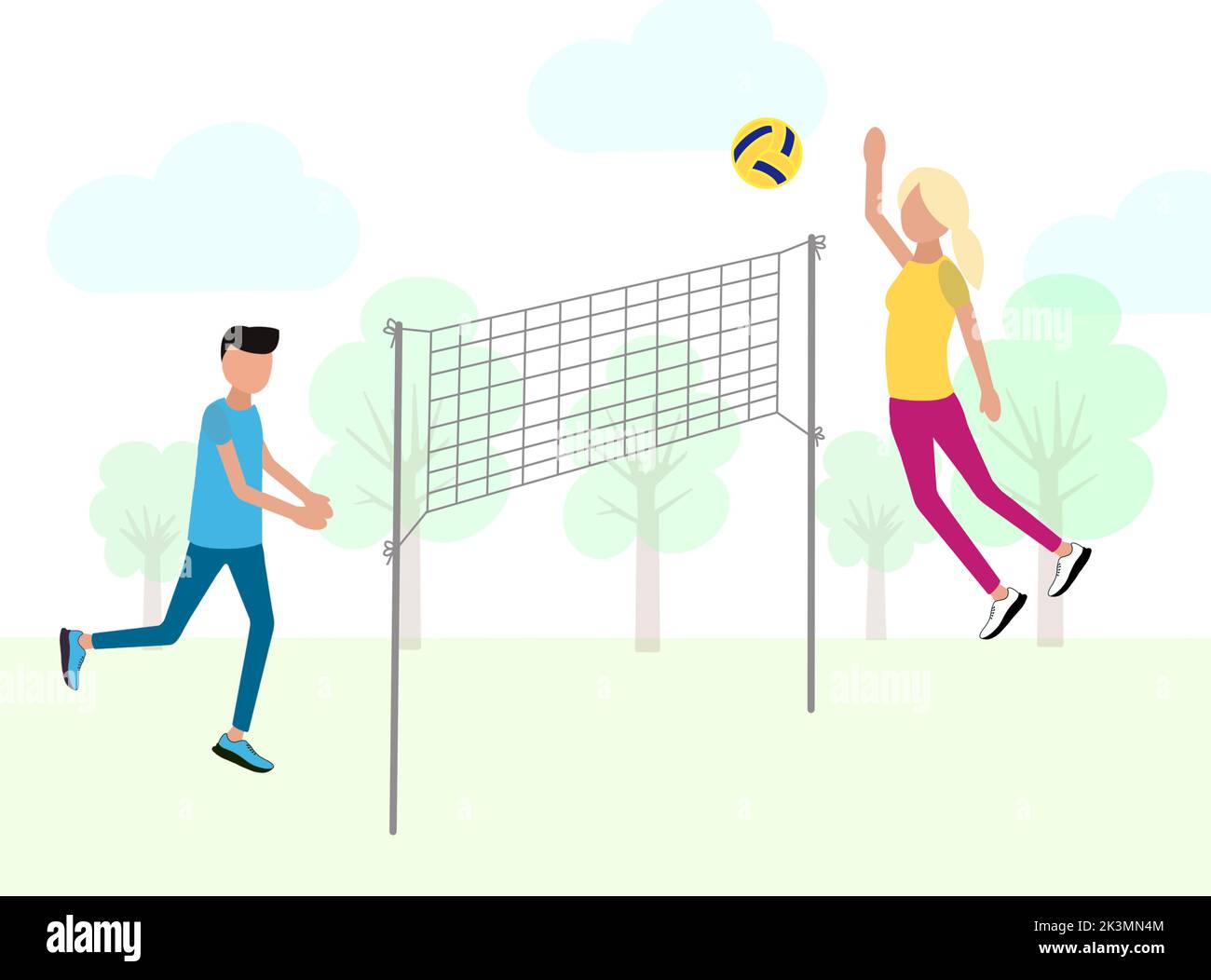 People playing volleyball in the park Stock Photo Alamy