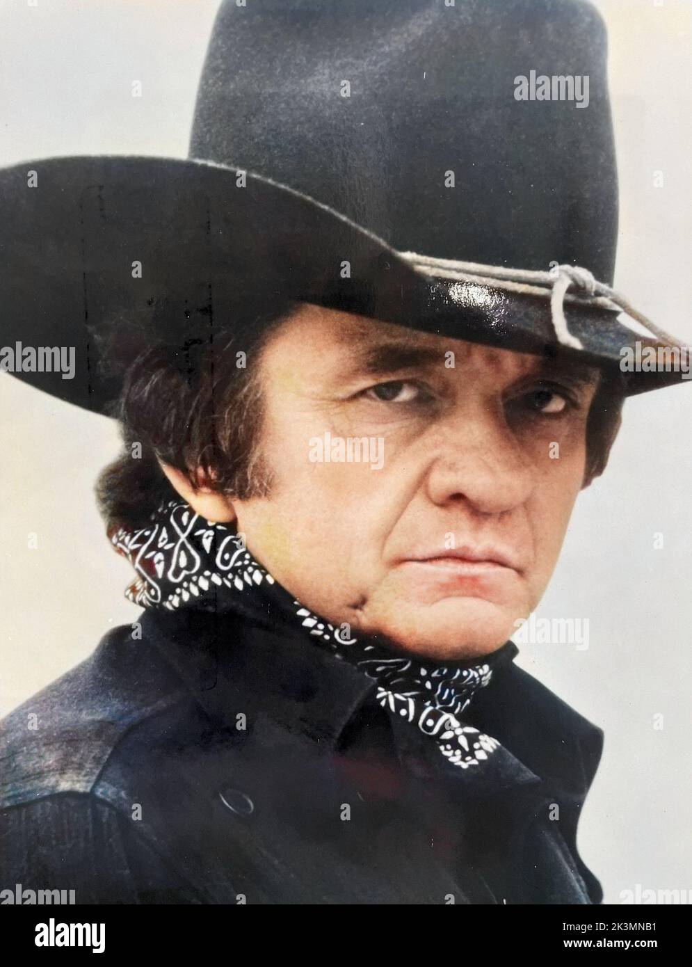 JOHNNY CASH (1992-2003)  Promotional photo of American Country musician about 1975 Stock Photo