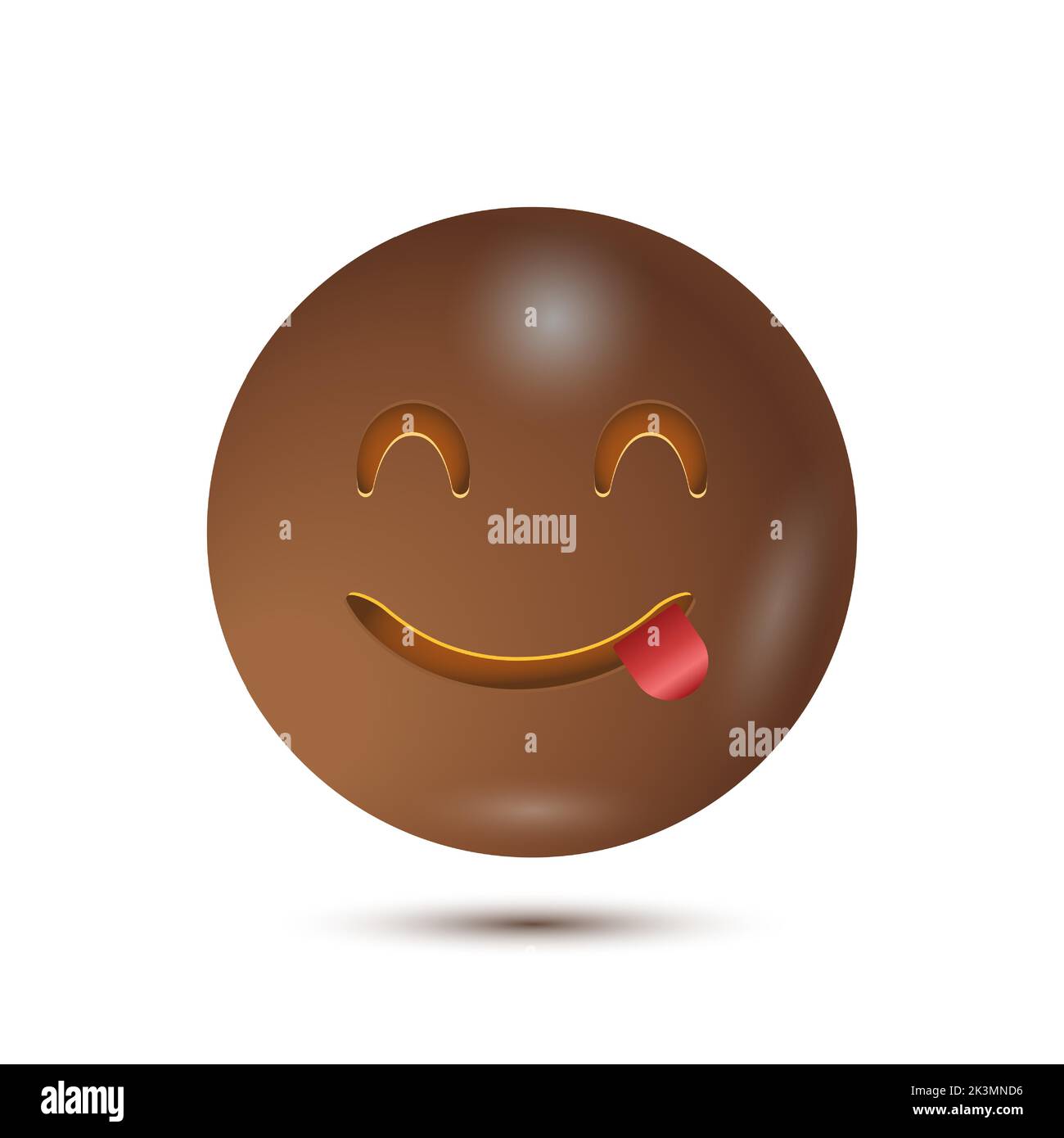 Tasty, deliciuos, yum. Vector illustration. smiling emoticon character