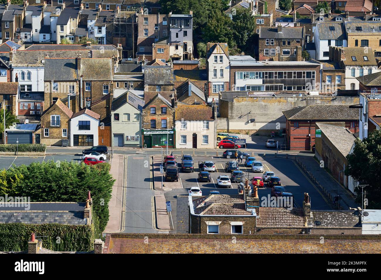 An aerial view of Ramsgate Music Hall in the town of Ramsgate, Kent