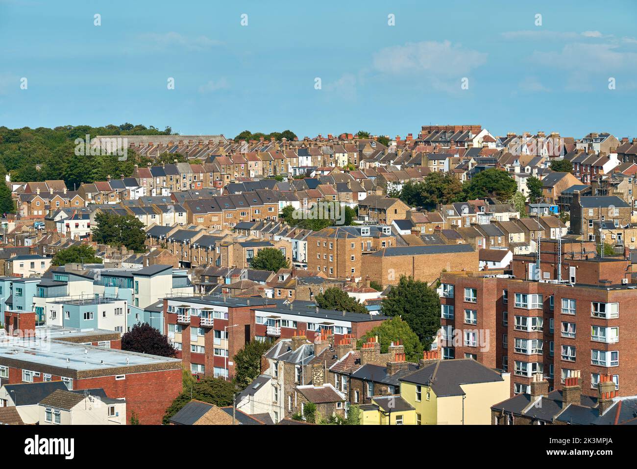 An aerial view of modern buildings in Ramsgate, Kent, UK Stock Photo ...