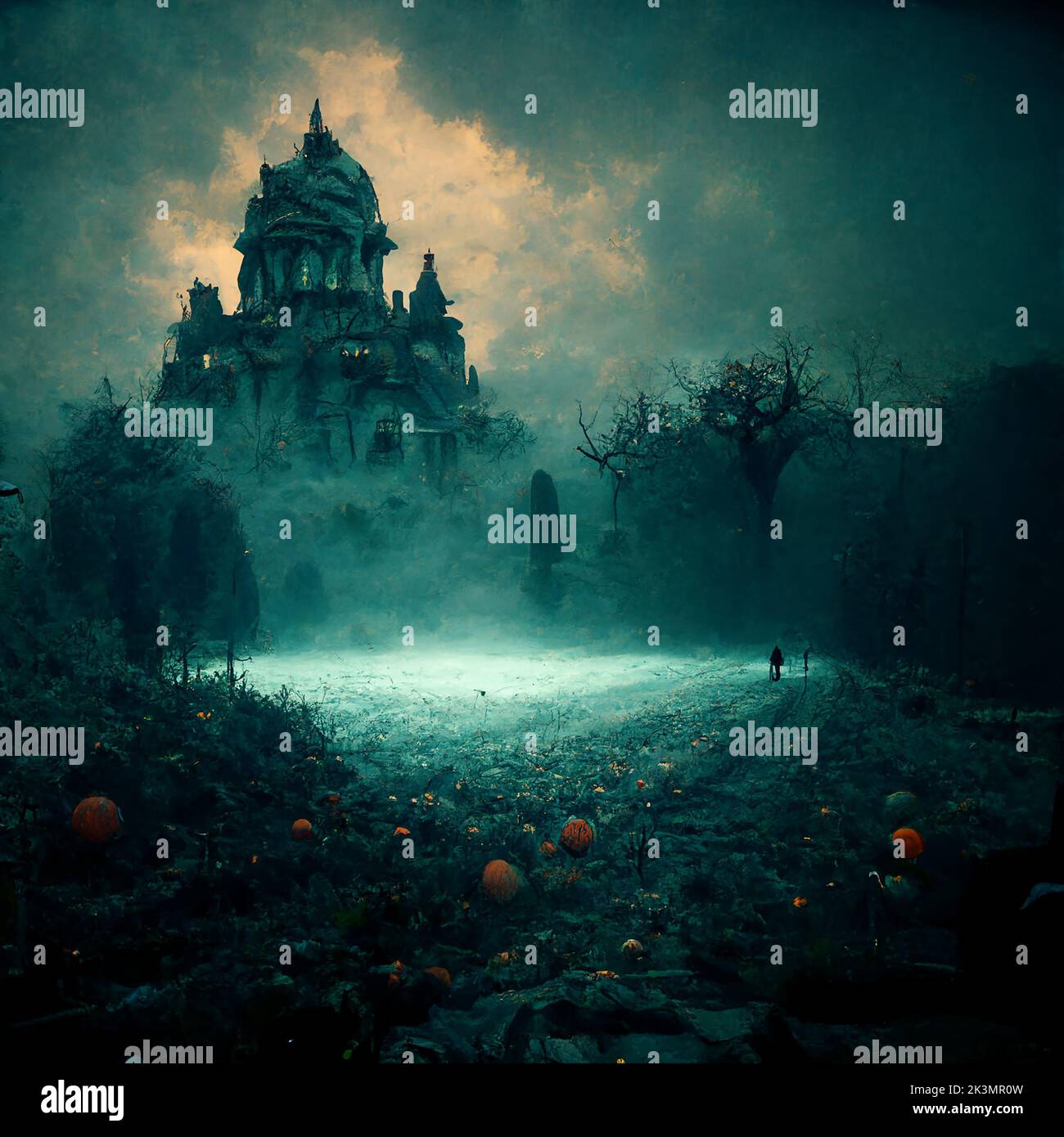 Scary house vector hi res stock photography and images alamy
