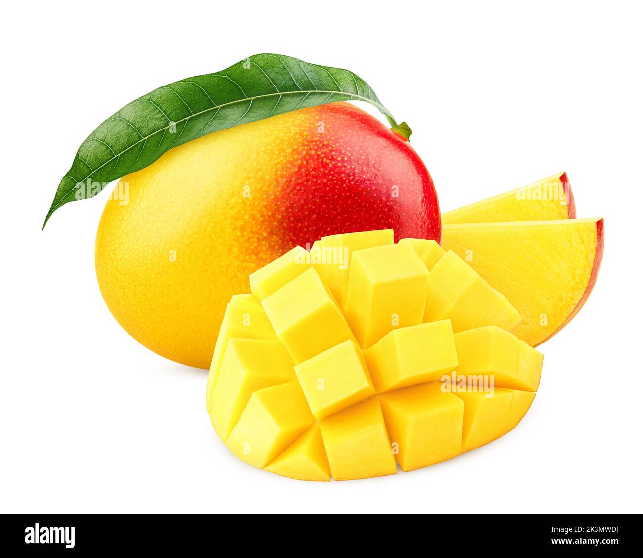 mango isolated on white background, clipping path, full depth of field Stock Photo