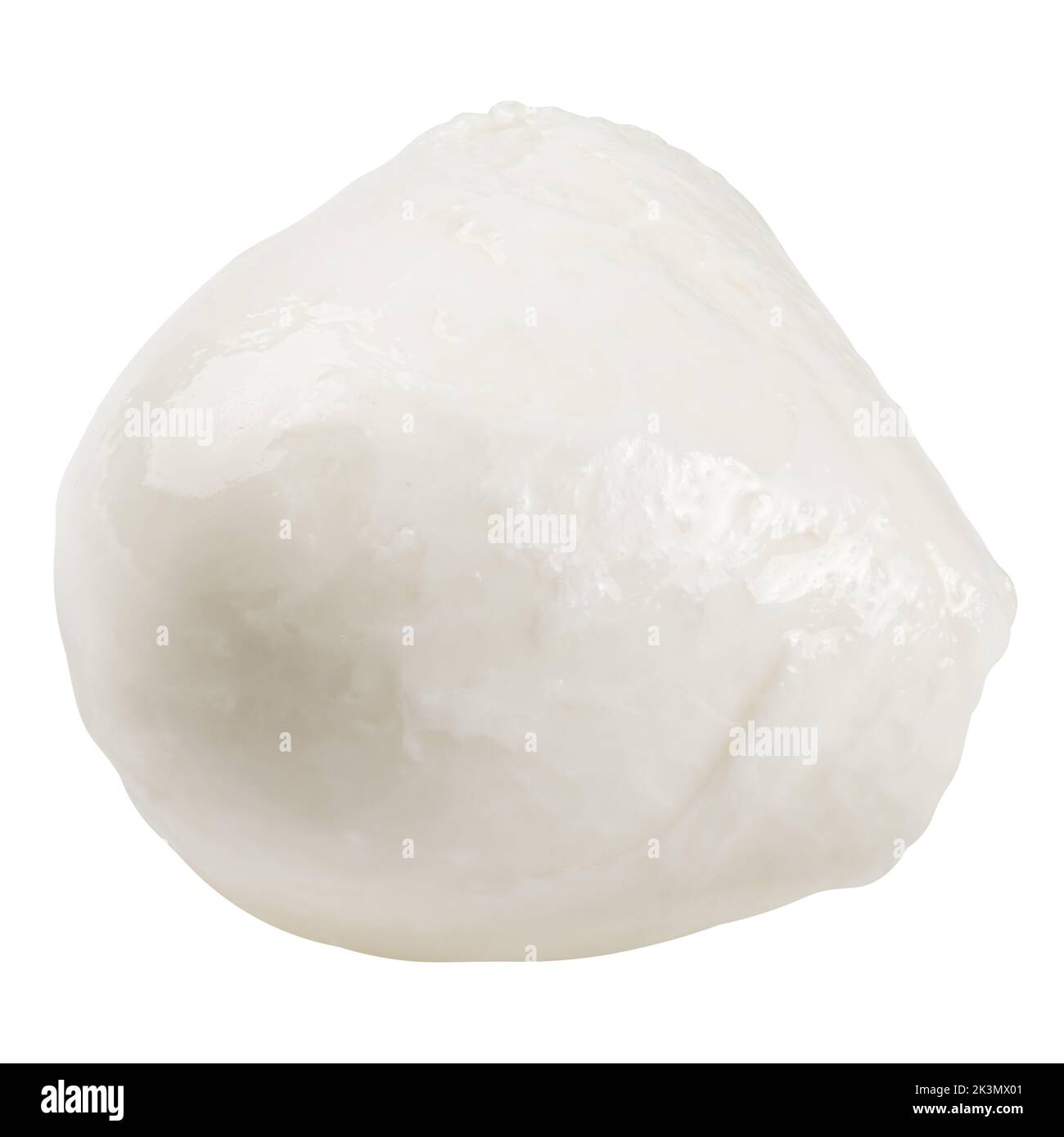 Mozzarella cheese isolated on white background, clipping path, full depth of field Stock Photo