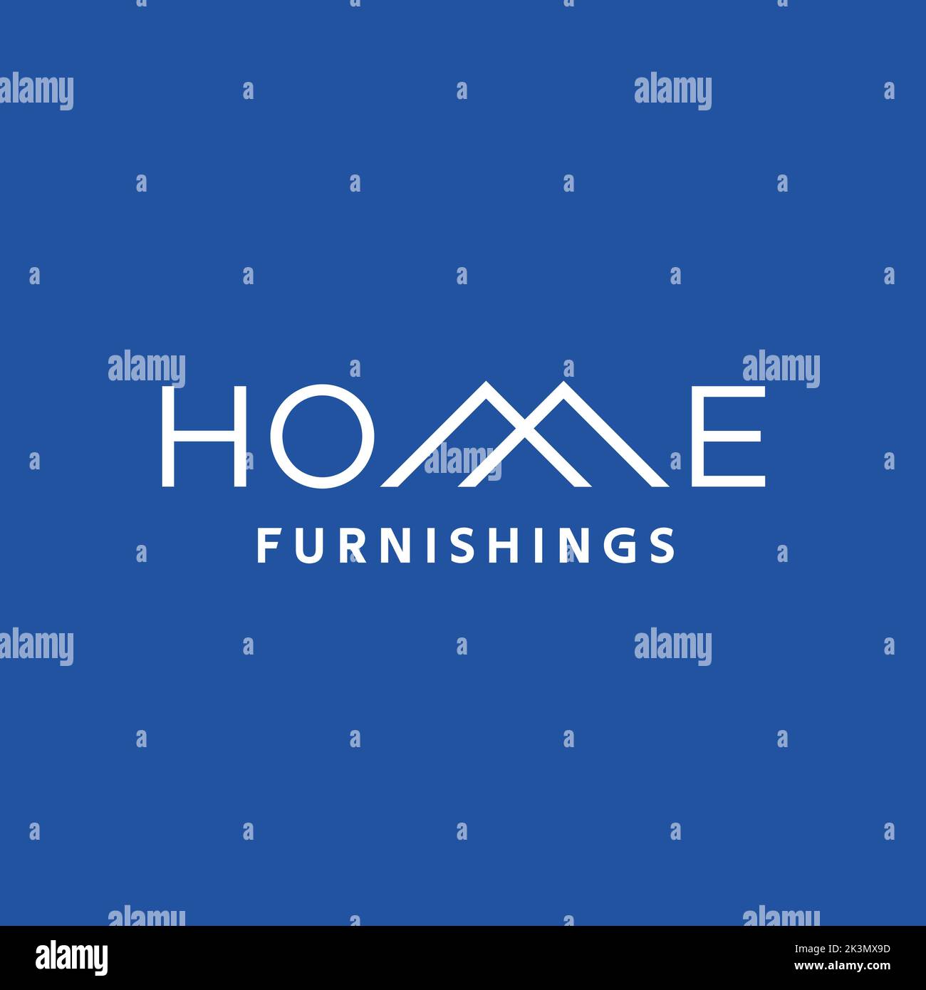 A vector illustration of Home furnishings company logo idea on the dark