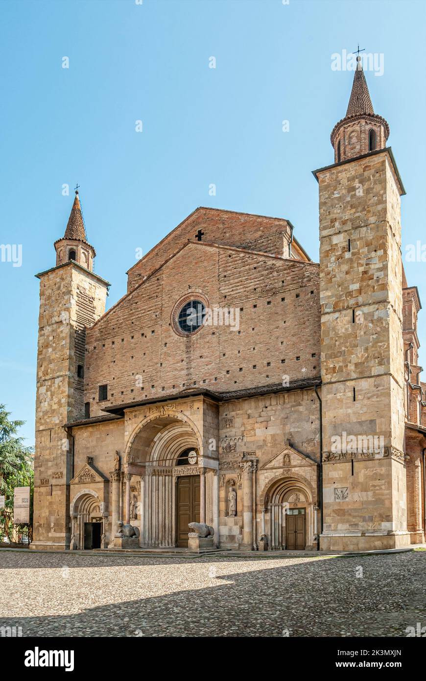 The Cathedral is Fidenza's most famous building,which dates from the 12th century and is dedicated to Domninus of Fidenza, who was martyred by order o Stock Photo