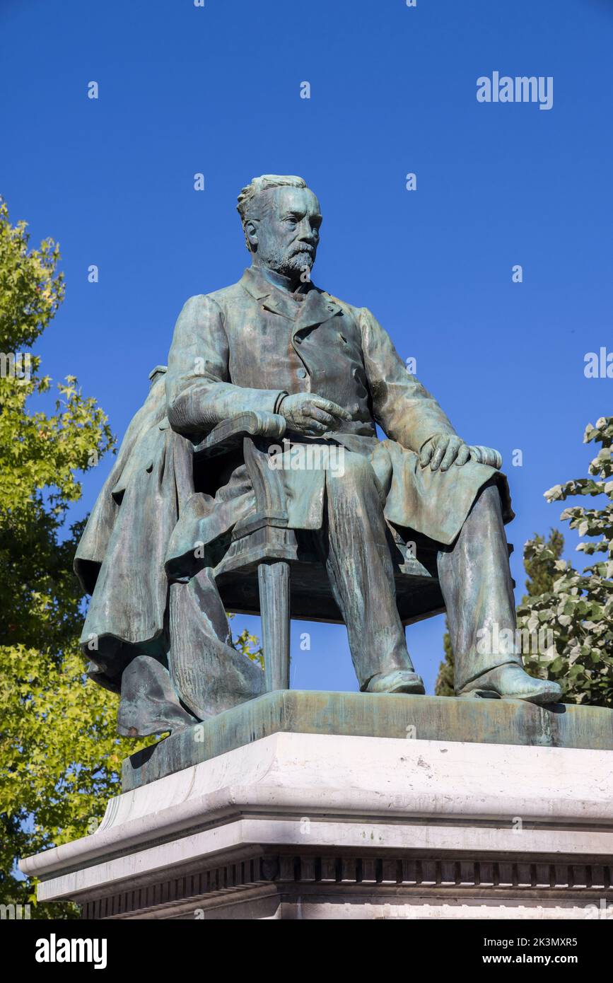 Statue of Louis Pasteur, Arbois, Jura, France Stock Photo