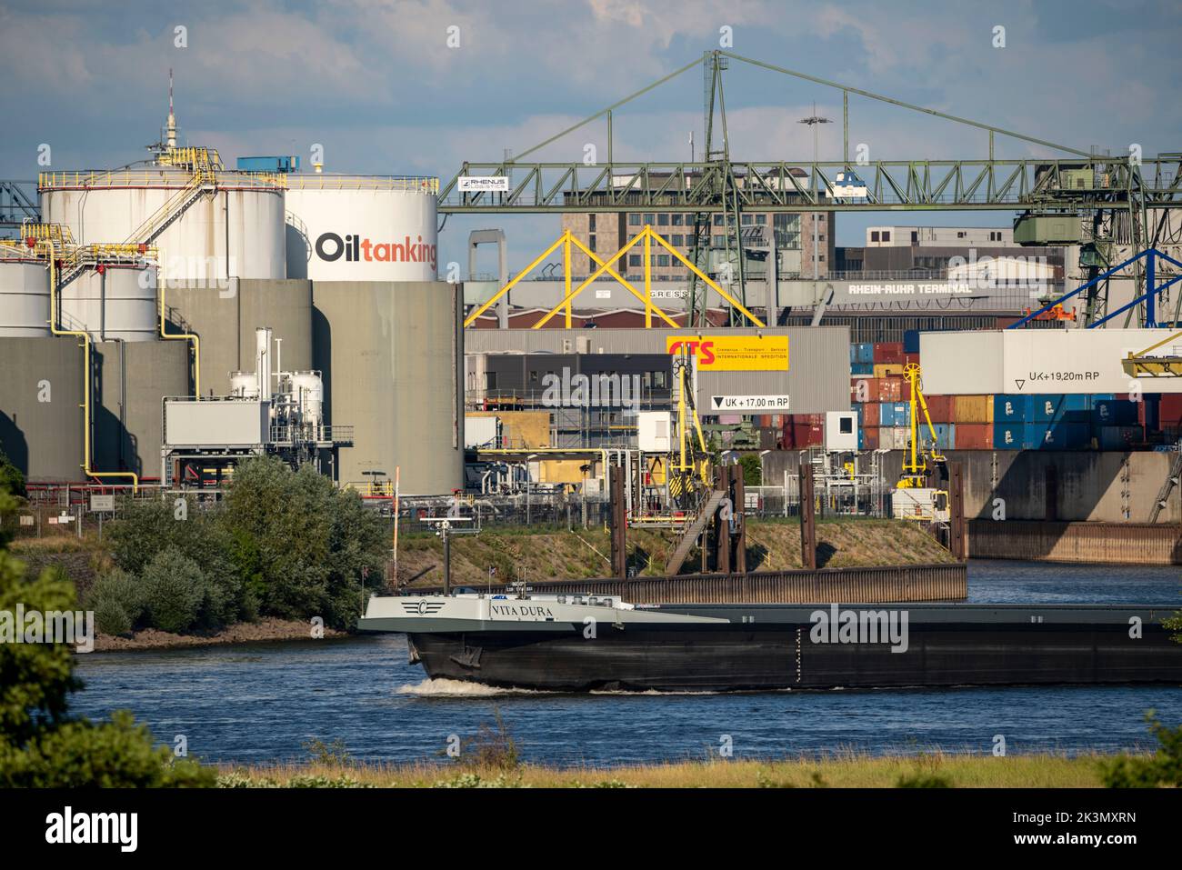 Duisburg ports, outer harbour, parallel port, container handling, on