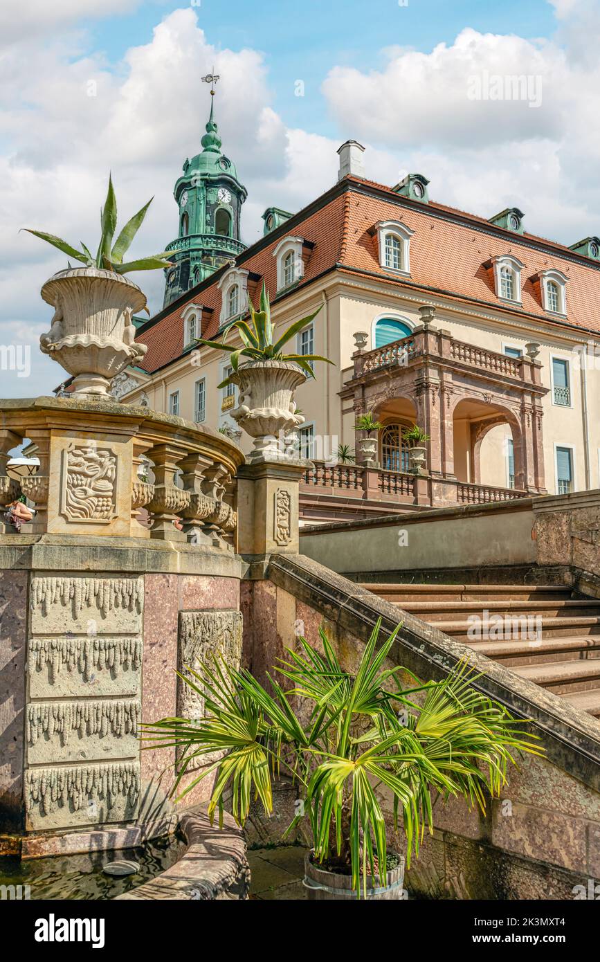 Baroque Castle Lichtenwalde, Saxony, Germany Stock Photo