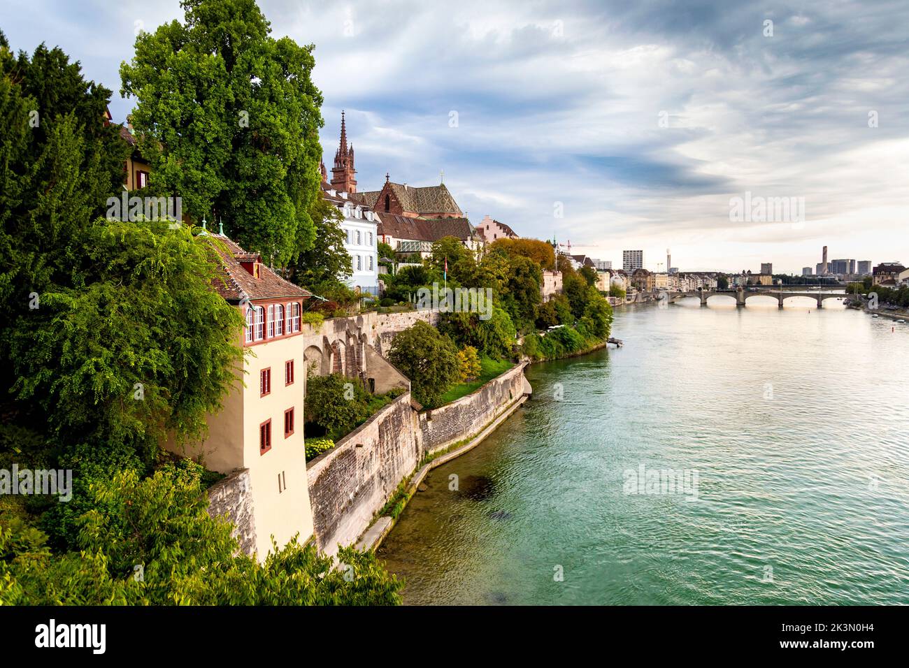 View of the old town (Altstadt Grossbasel), Basel, Switzerland Stock Photo