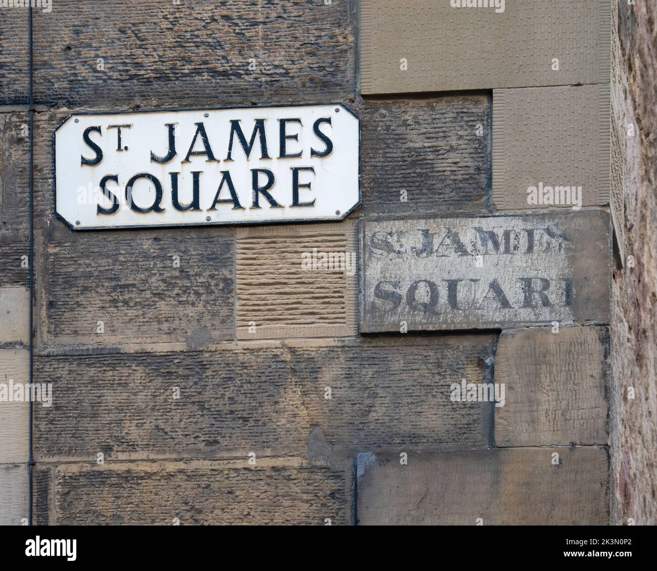 Part of old St James Square, Edinburgh, Scotland, UK. Stock Photo