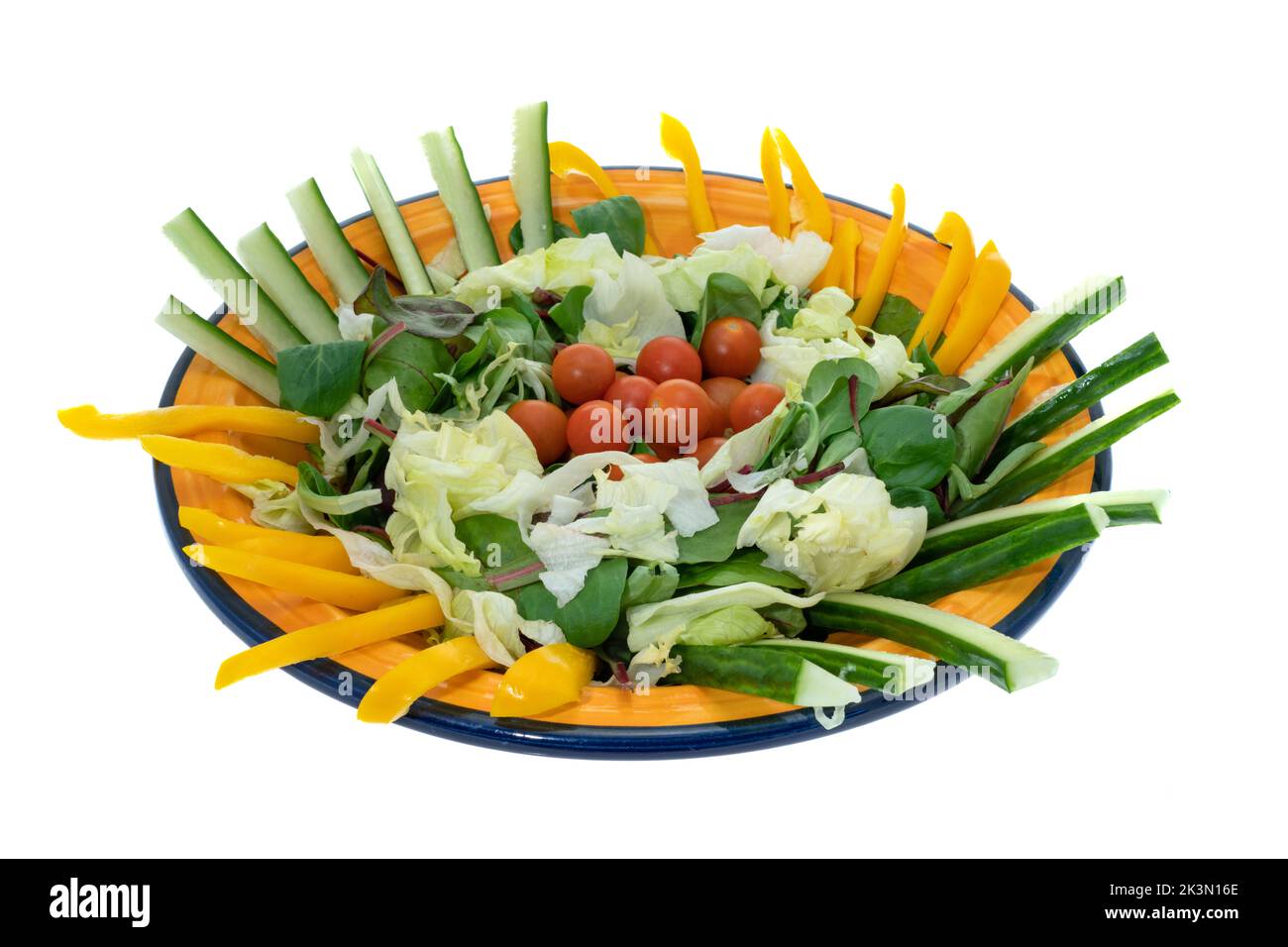 A salad bowl with a white background Stock Photo