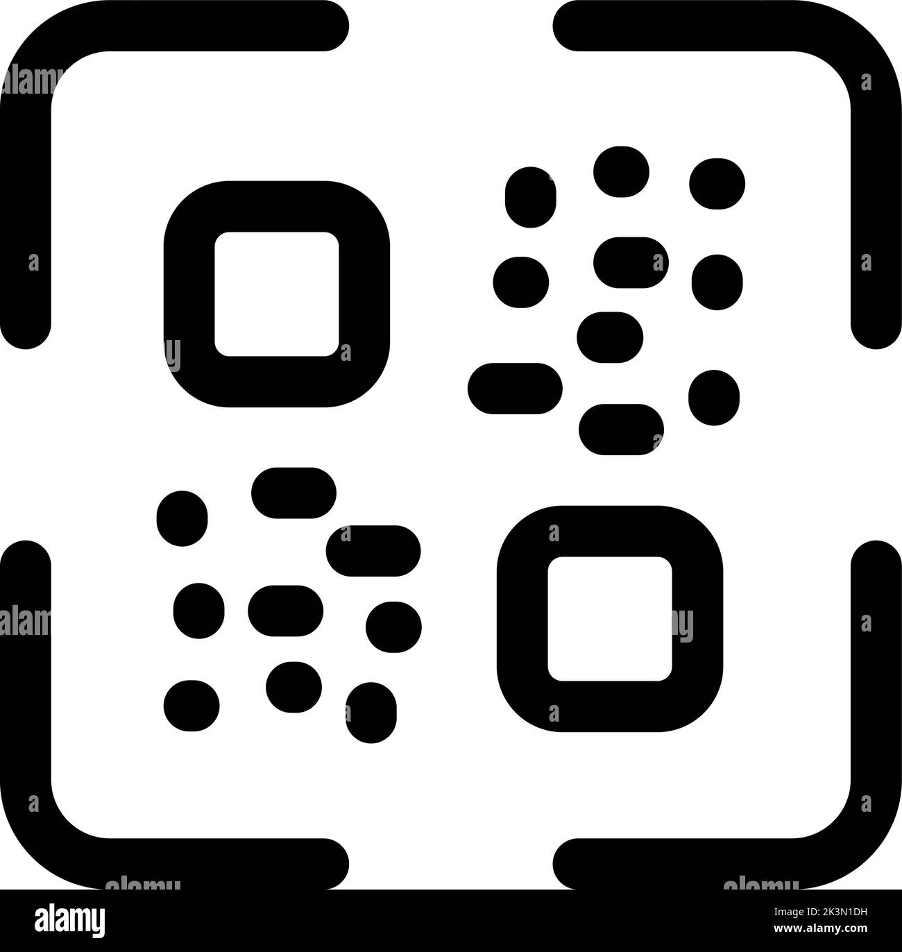 QR Code Vector Icon. Special Identity Illustration As Simple Sign and Trendy Symbol for Design, Websites Presentation or Apps Elements Stock Vector