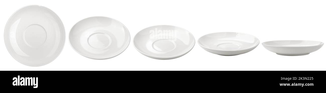 Empty plate, isolated on white background, clipping path, full depth of field Stock Photo