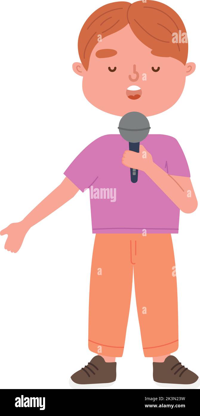 cartoon boy singing design Stock Vector Image & Art - Alamy