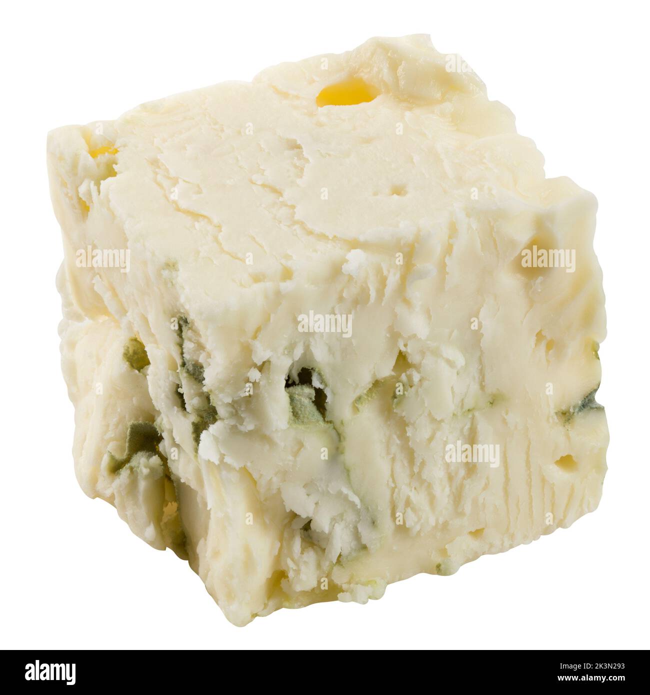 blue cheese, isolated on white background, clipping path, full depth of field Stock Photo