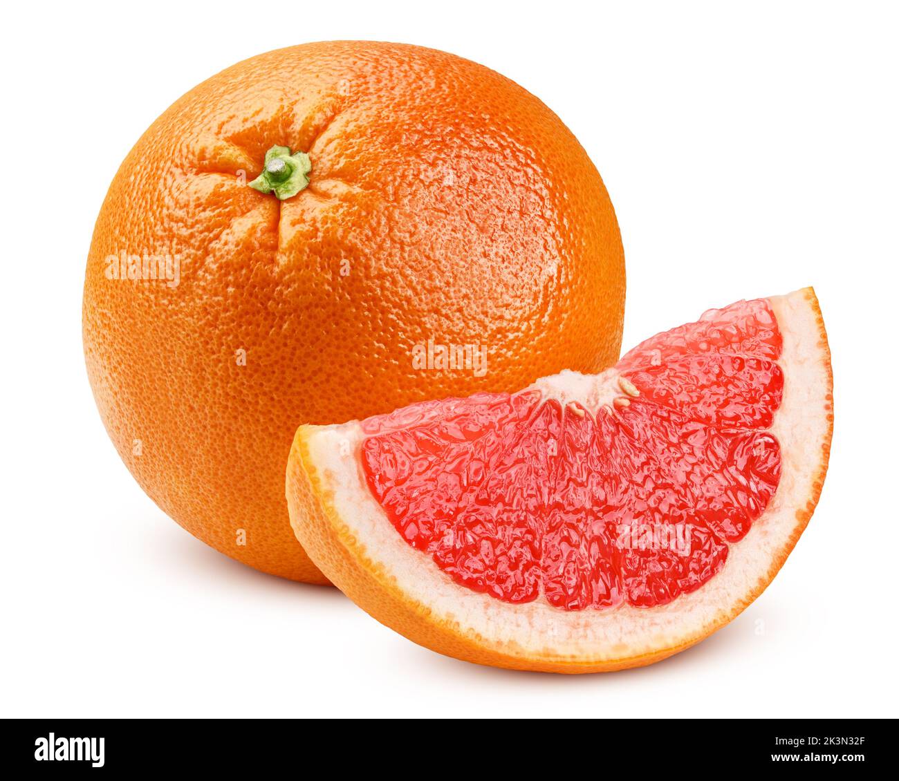 grapefruit isolated on white background, clipping path, full depth of field Stock Photo