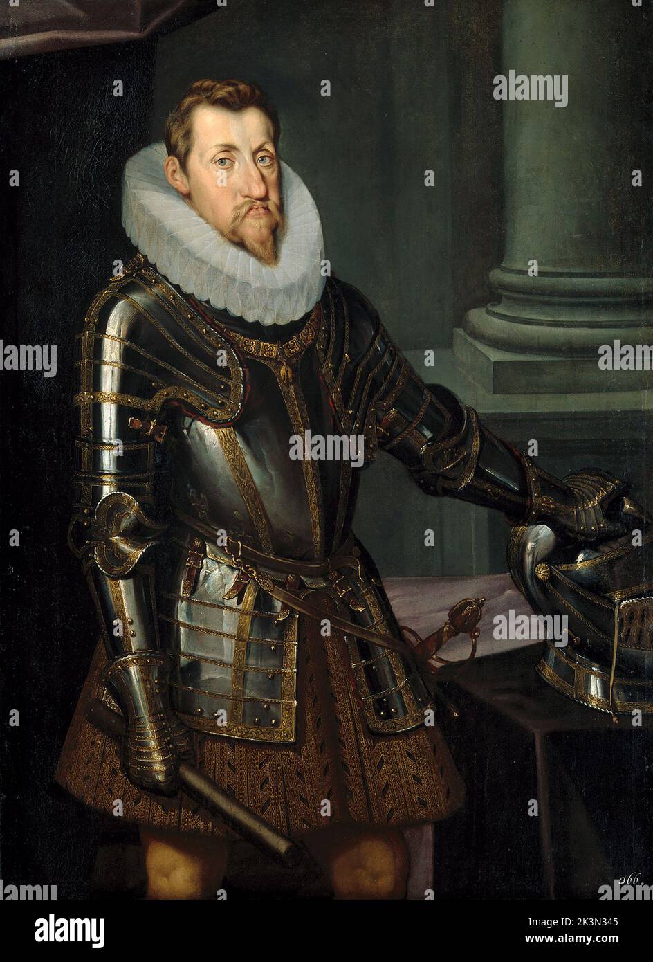 Ferdinand II (1578 – 1637) Holy Roman Emperor, King of Bohemia, Hungary, and Croatia from 1619 until his death in 1637. Stock Photo