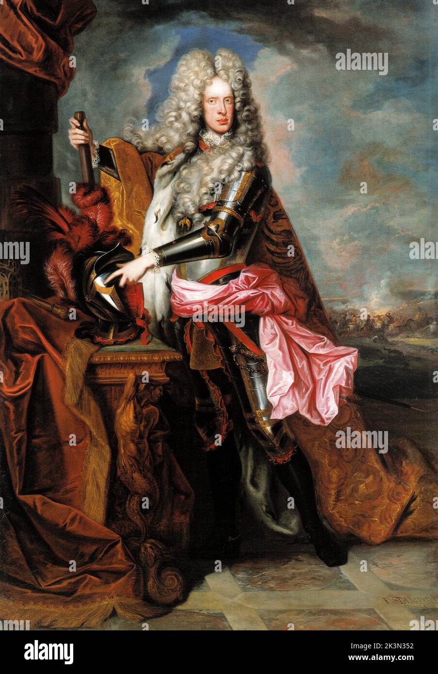 Joseph I (1678 – 1711) Holy Roman Emperor and ruler of the Austrian Habsburg monarchy from 1705 until his death in 1711. Stock Photo