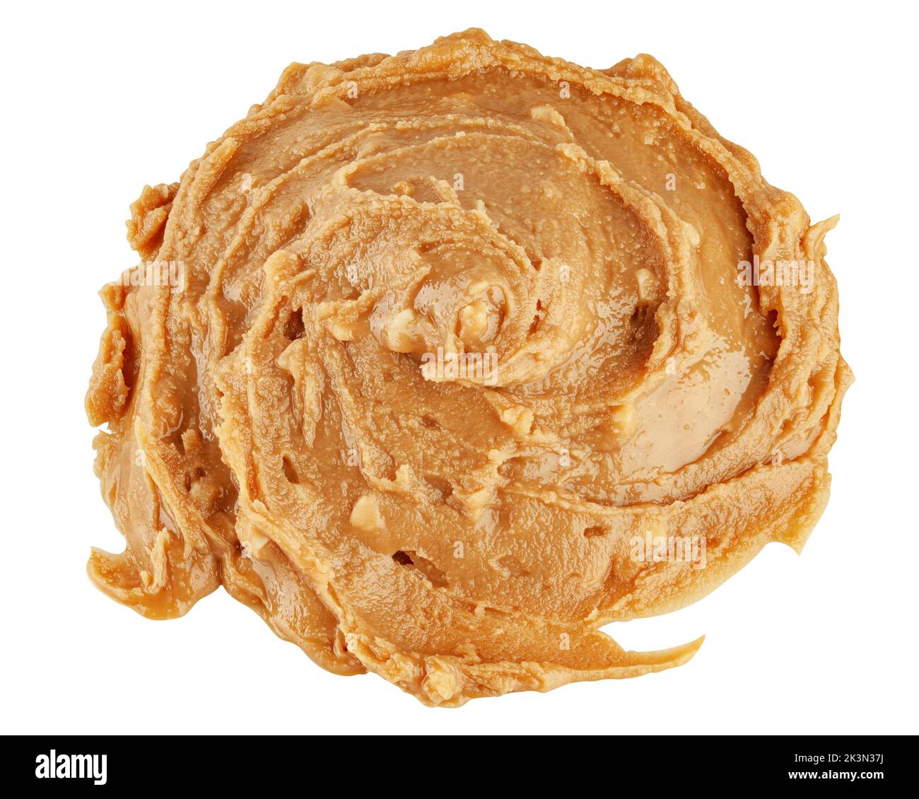 peanut butter background, swirl, clipping path, full depth of field Stock Photo