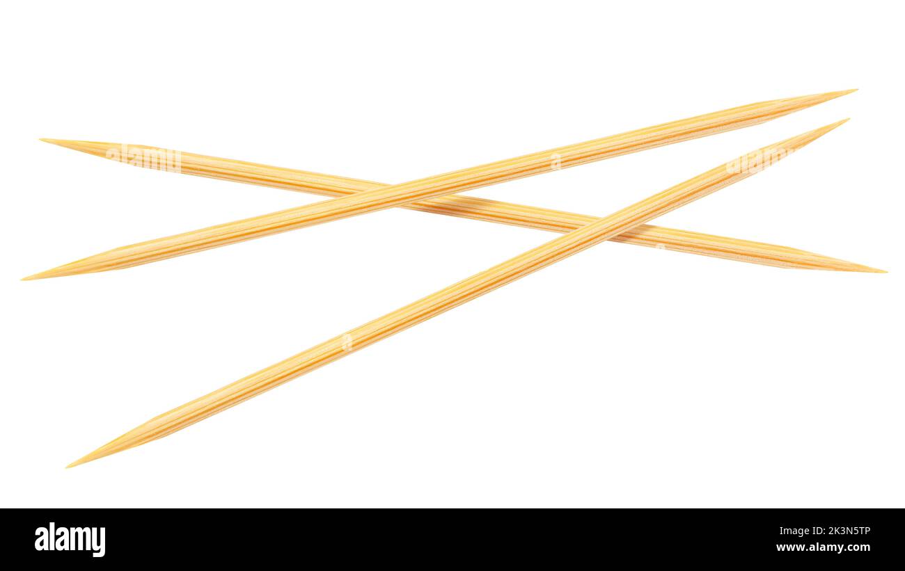 Wooden toothpick, isolated on white background, clipping path, full ...