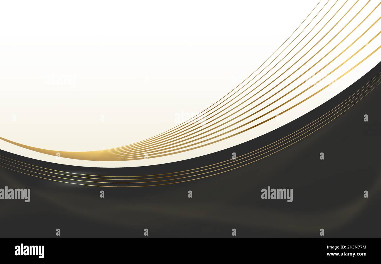 Luxury smooth golden wave background , White overlapping brown and ...