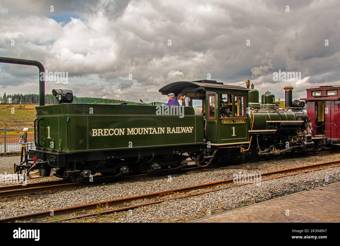 The SantaTeresa on The Brecon Mountain Railway Stock Photo