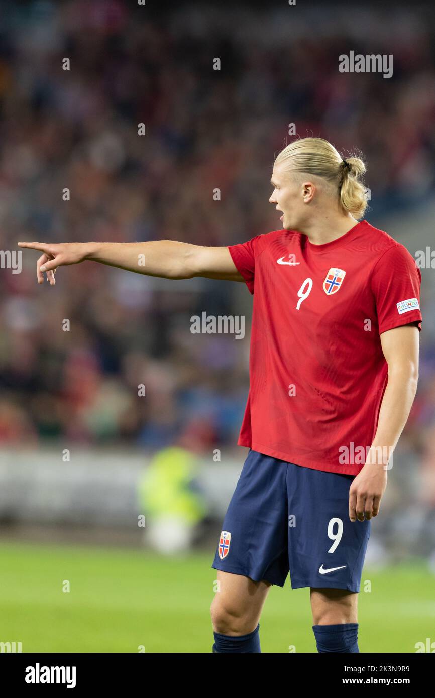 Oslo, Norway. 09th June, 2022. Erling Haaland (9) of Norway seen after the  UEFA Nations League match between Norway and Slovenia at Ullevaal Stadion  in Oslo. (Photo Credit: Gonzales Photo/Alamy Live News