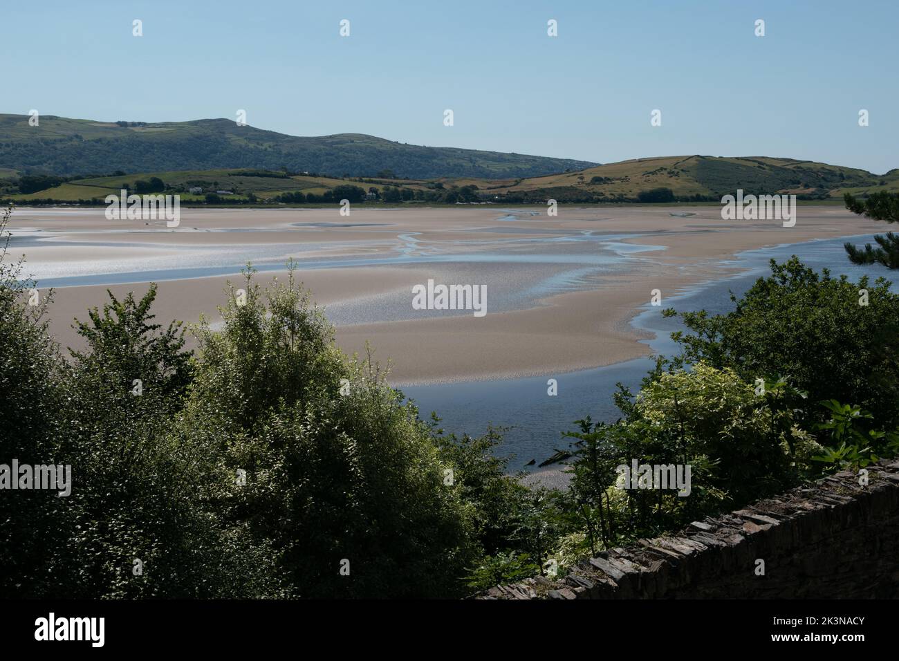 Traeth Bach Estuary. from Portmeirion, Gwynedd, Wales, UK Stock Photo